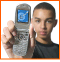 Photo: Tweenangel holding a cell 'phone