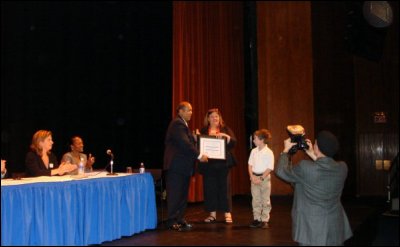 Tweenangel and Parry Presenting an Award at the 2008 StopCyberbullying Conference.