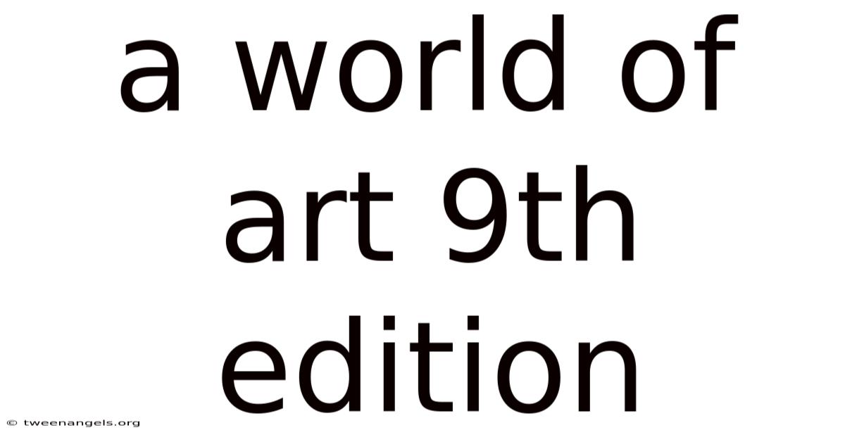 A World Of Art 9th Edition