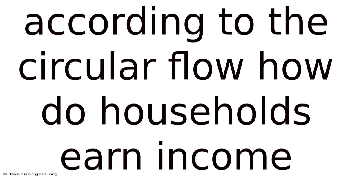 According To The Circular Flow How Do Households Earn Income