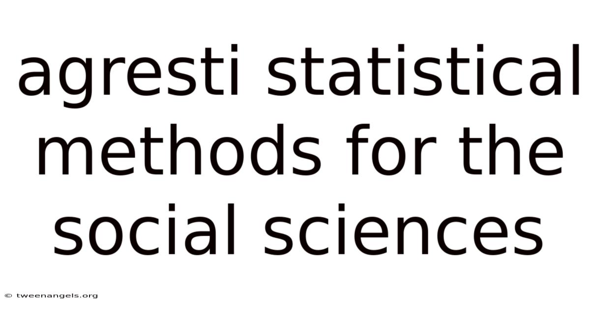 Agresti Statistical Methods For The Social Sciences