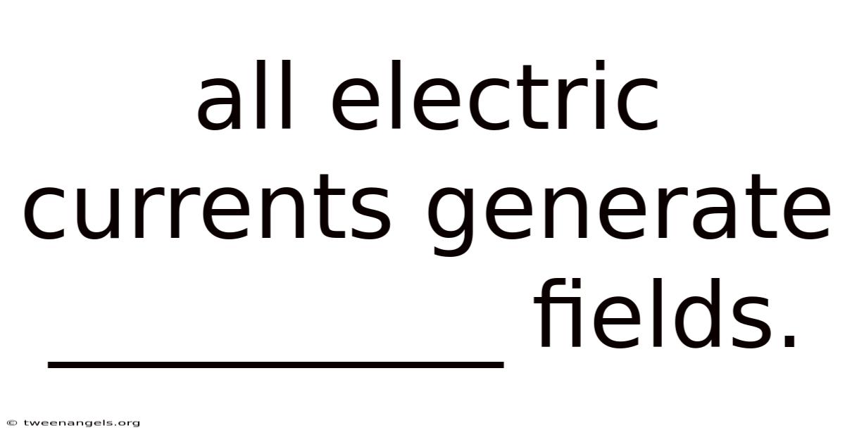 All Electric Currents Generate __________ Fields.