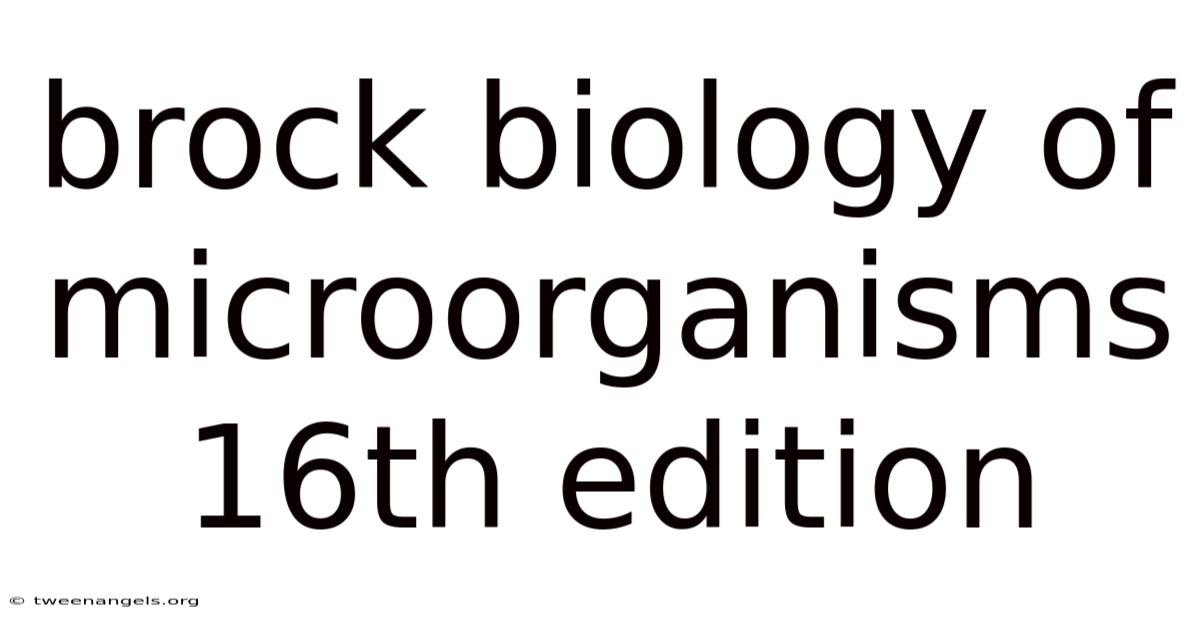 Brock Biology Of Microorganisms 16th Edition