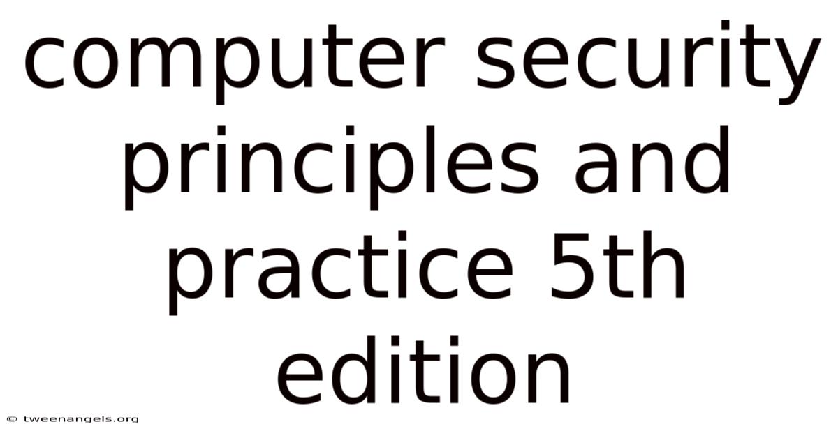 Computer Security Principles And Practice 5th Edition
