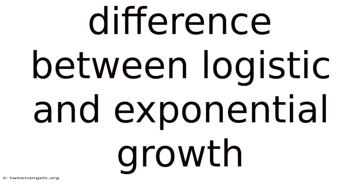 Difference Between Logistic And Exponential Growth