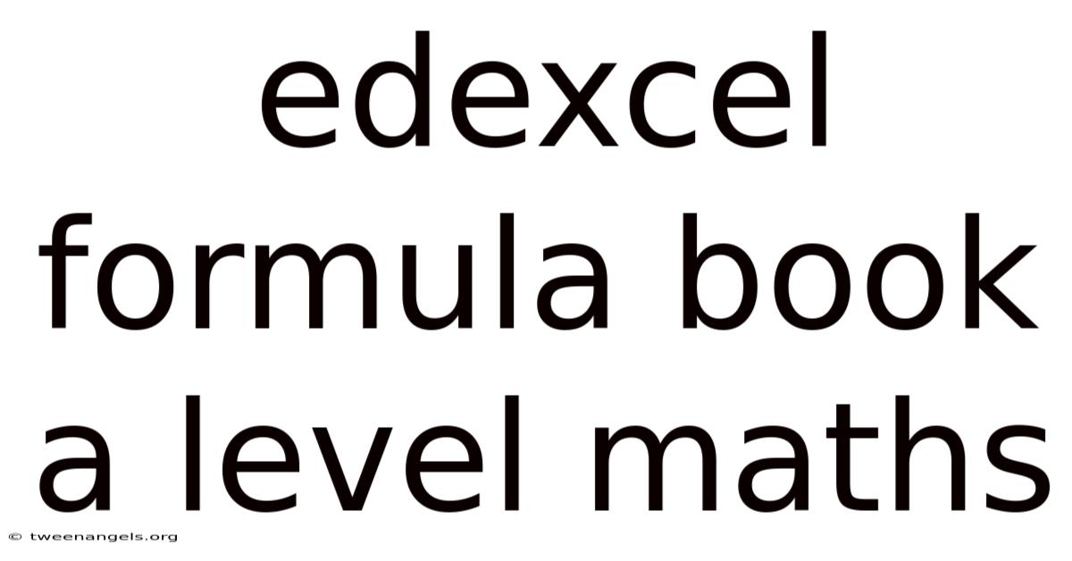 Edexcel Formula Book A Level Maths
