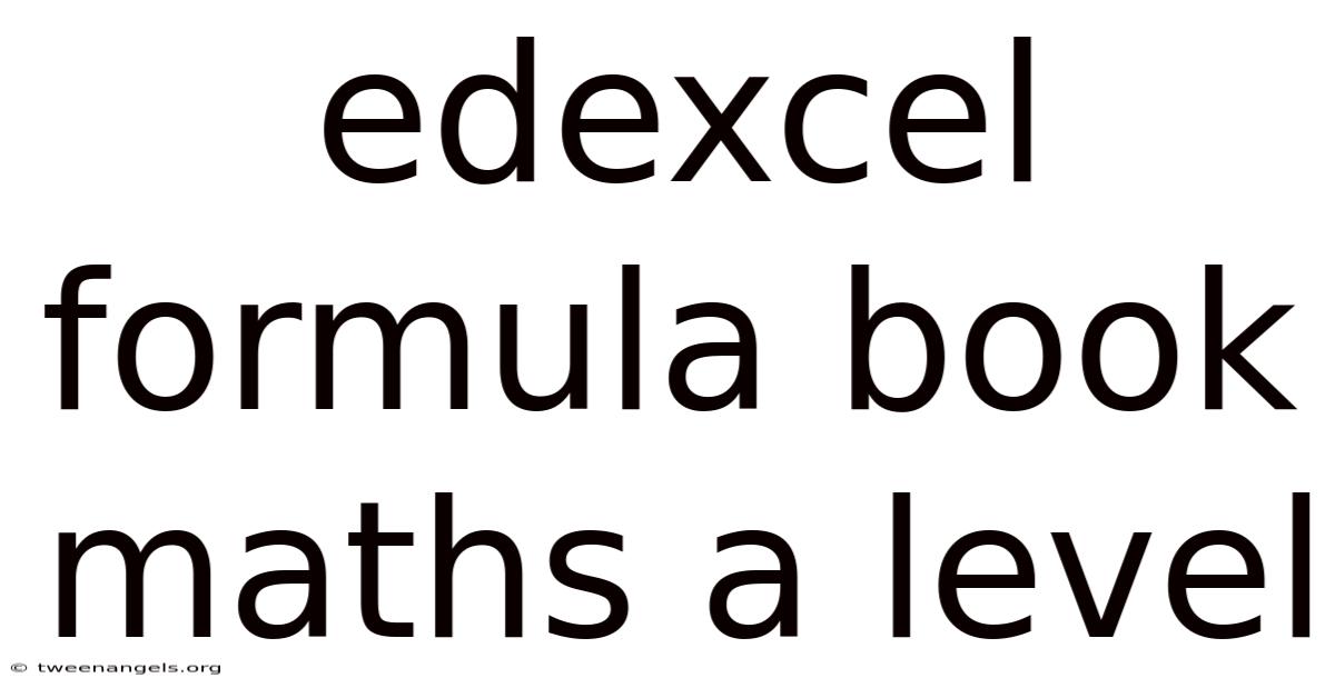Edexcel Formula Book Maths A Level