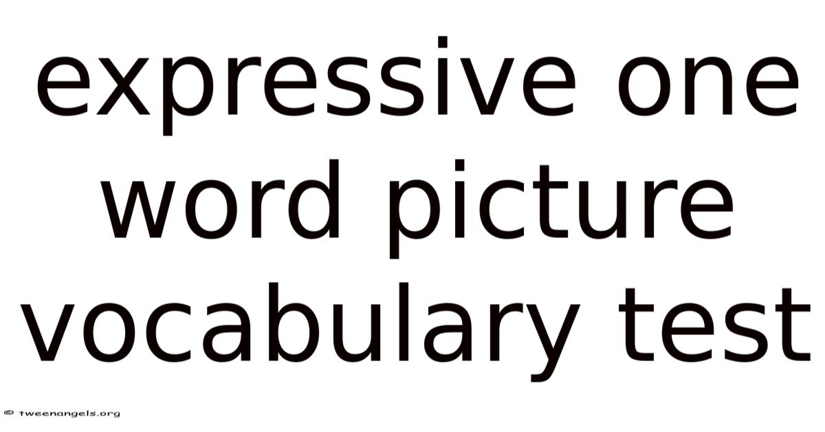 Expressive One Word Picture Vocabulary Test
