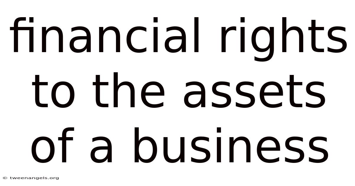 Financial Rights To The Assets Of A Business