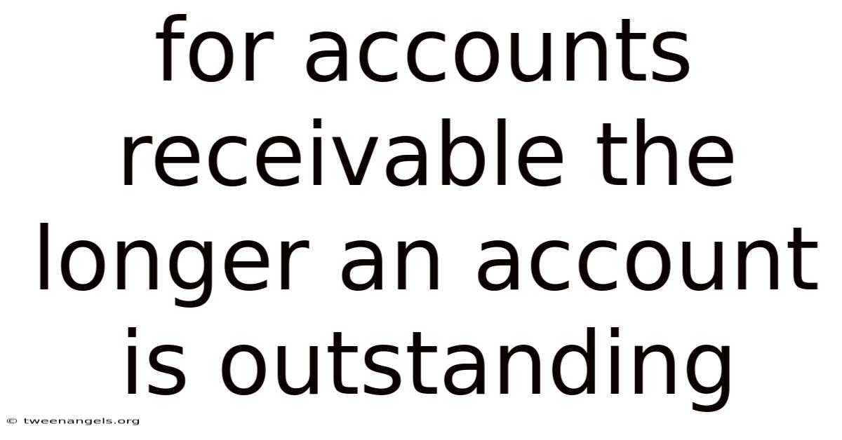 For Accounts Receivable The Longer An Account Is Outstanding
