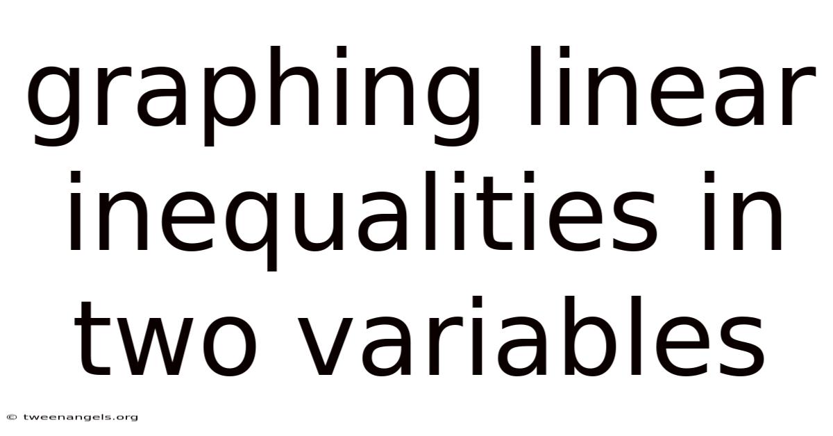 Graphing Linear Inequalities In Two Variables