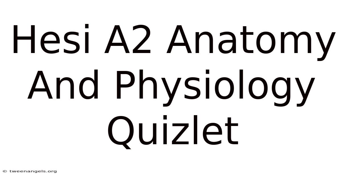Hesi A2 Anatomy And Physiology Quizlet
