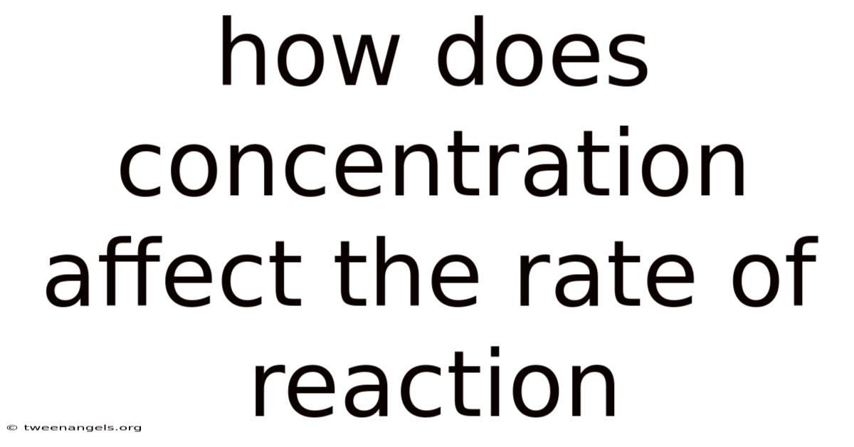 How Does Concentration Affect The Rate Of Reaction