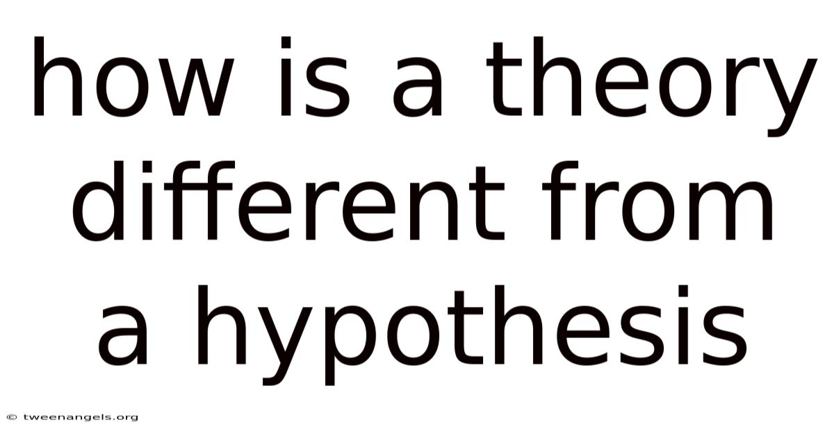 How Is A Theory Different From A Hypothesis
