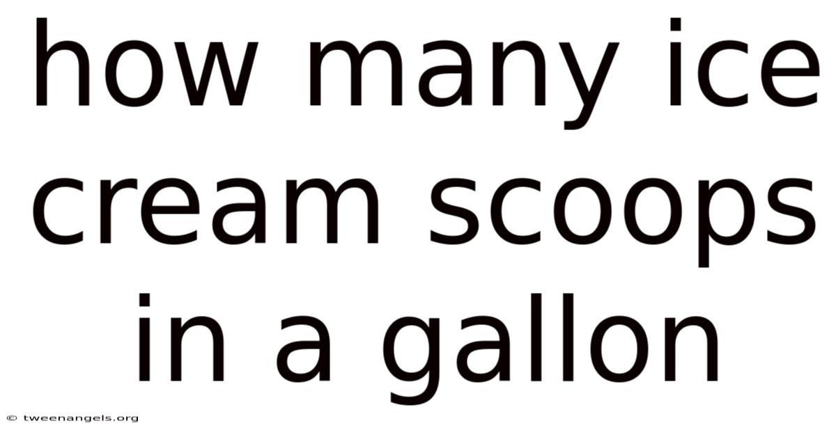How Many Ice Cream Scoops In A Gallon