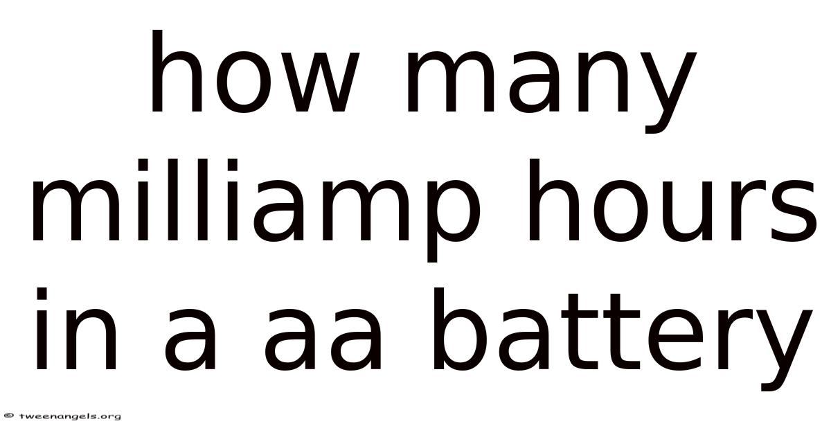 Aa Battery Milliamp Hours Wallpaper For Desktop