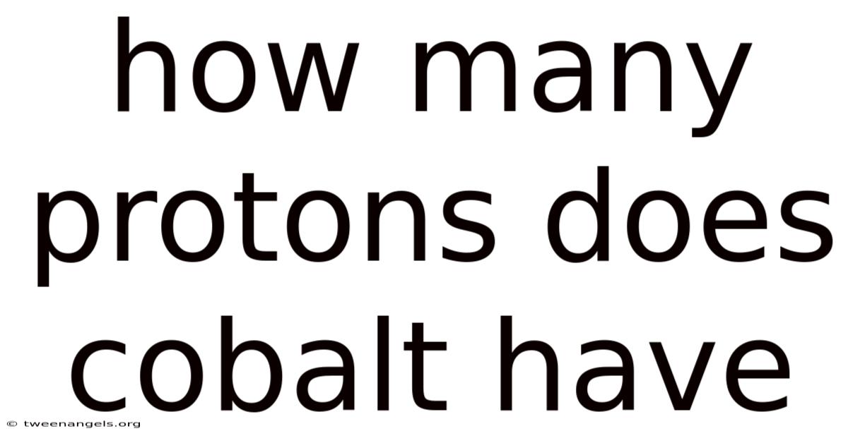 How Many Protons Does Cobalt Have