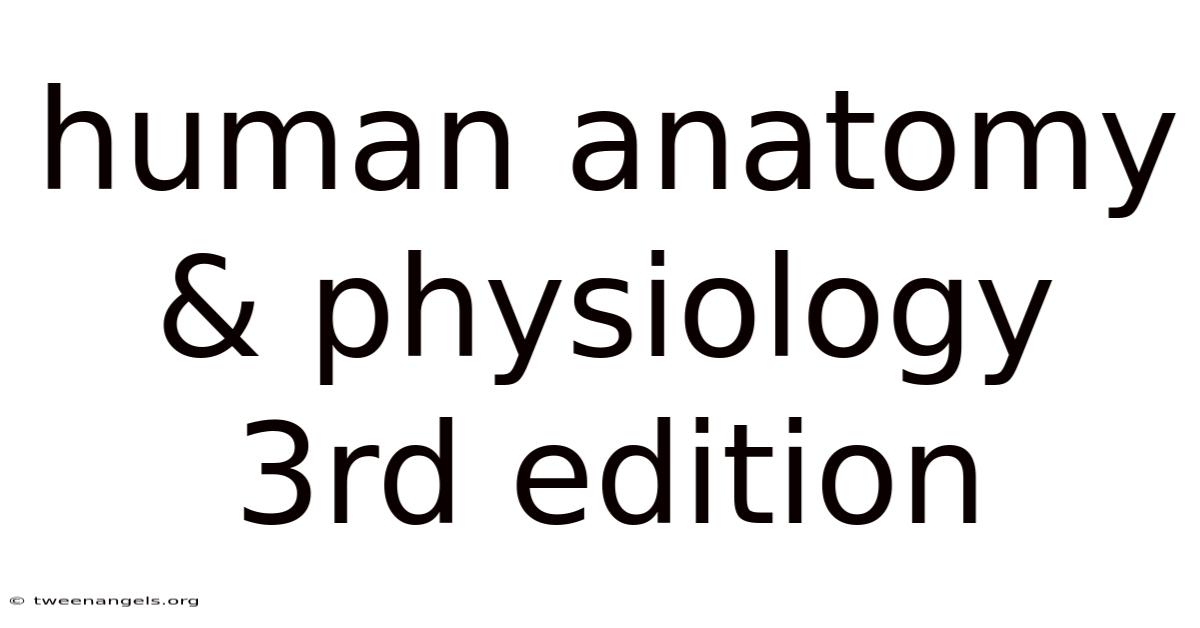 Human Anatomy & Physiology 3rd Edition