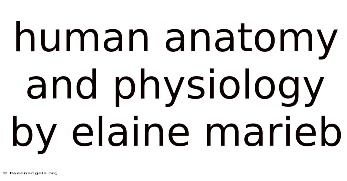 Human Anatomy And Physiology By Elaine Marieb