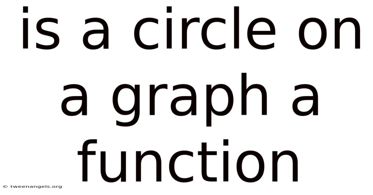 Is A Circle On A Graph A Function
