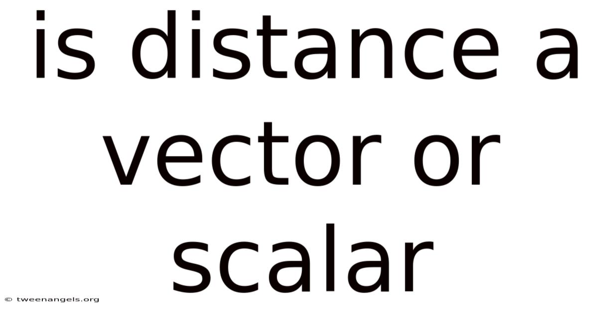 Is Distance A Vector Or Scalar