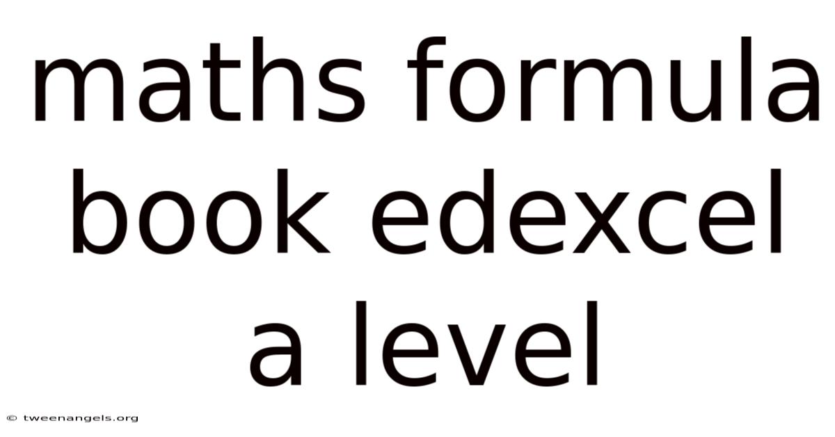 Maths Formula Book Edexcel A Level