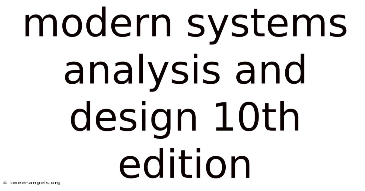 Modern Systems Analysis And Design 10th Edition