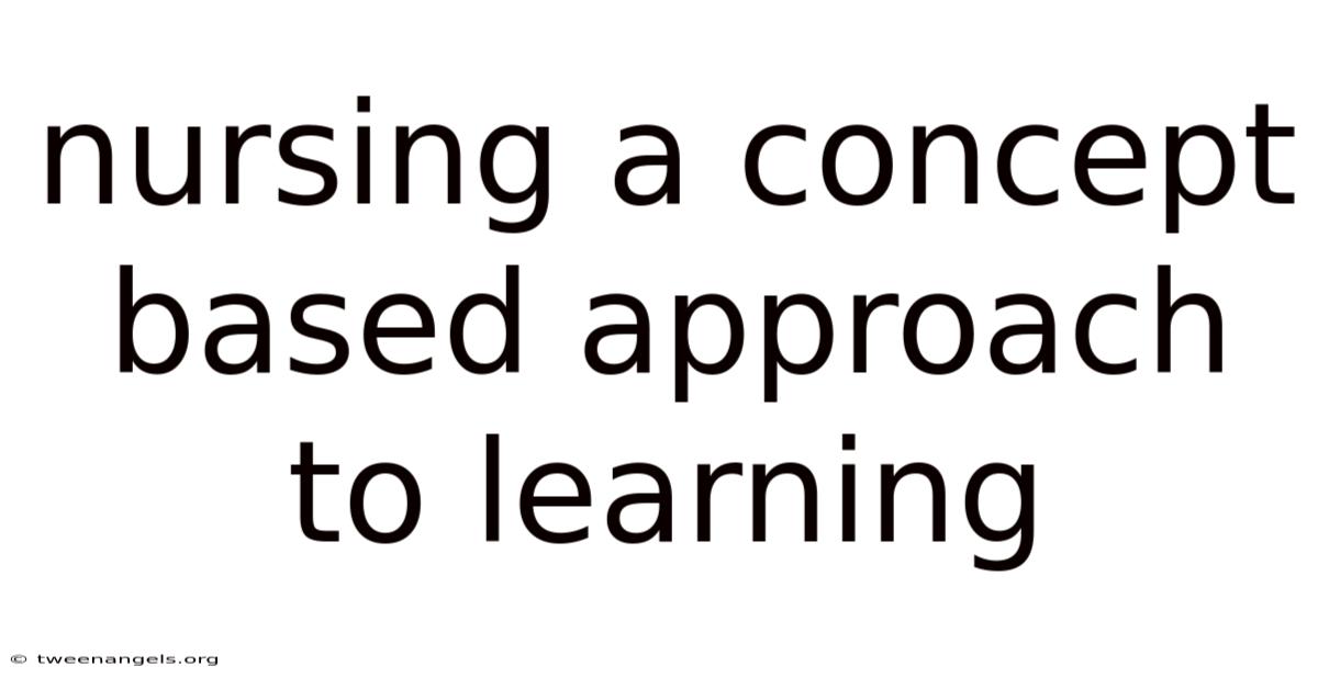 Nursing A Concept Based Approach To Learning