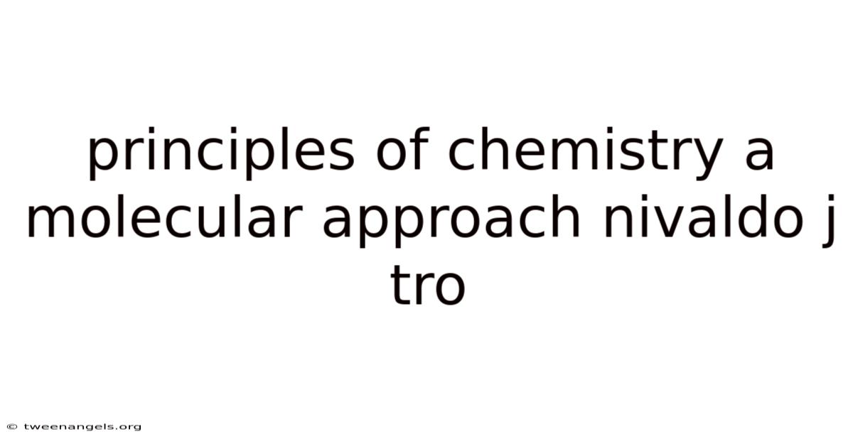 Principles Of Chemistry A Molecular Approach Nivaldo J Tro