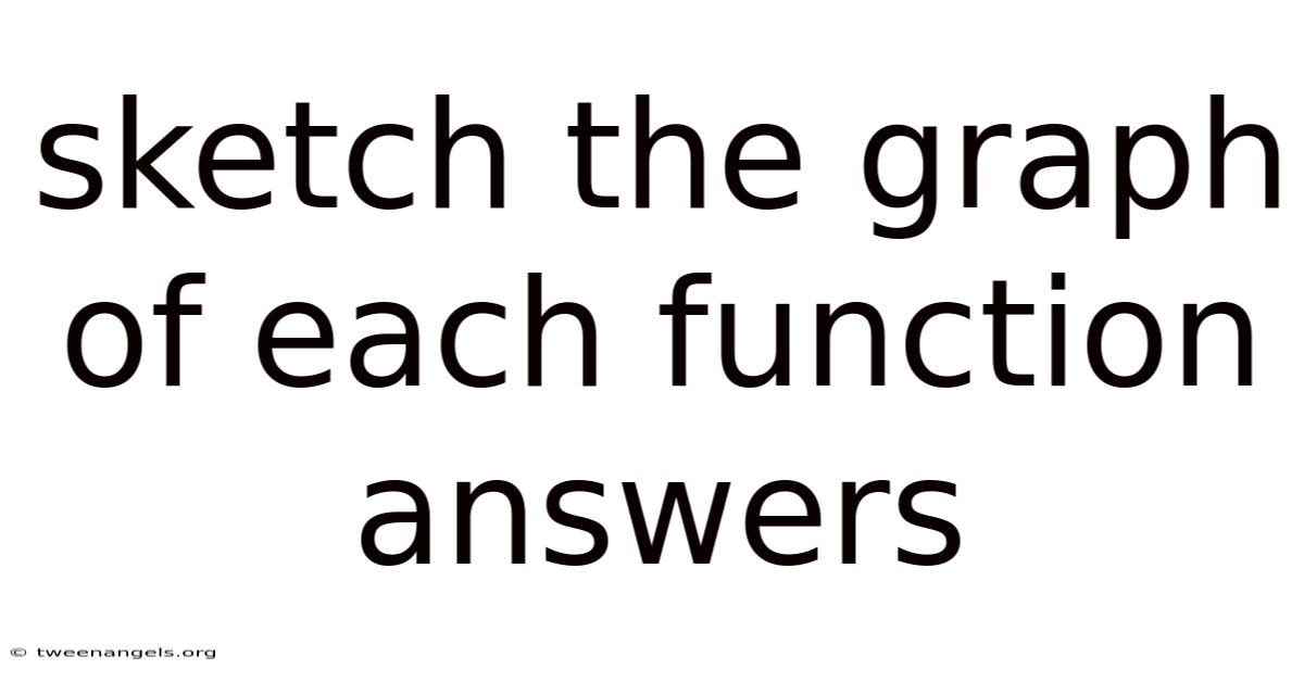 Sketch The Graph Of Each Function Answers