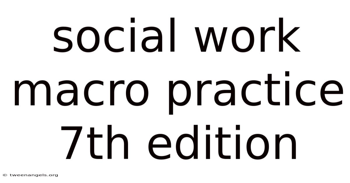 Social Work Macro Practice 7th Edition
