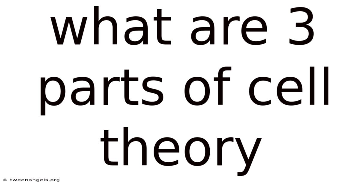 What Are 3 Parts Of Cell Theory