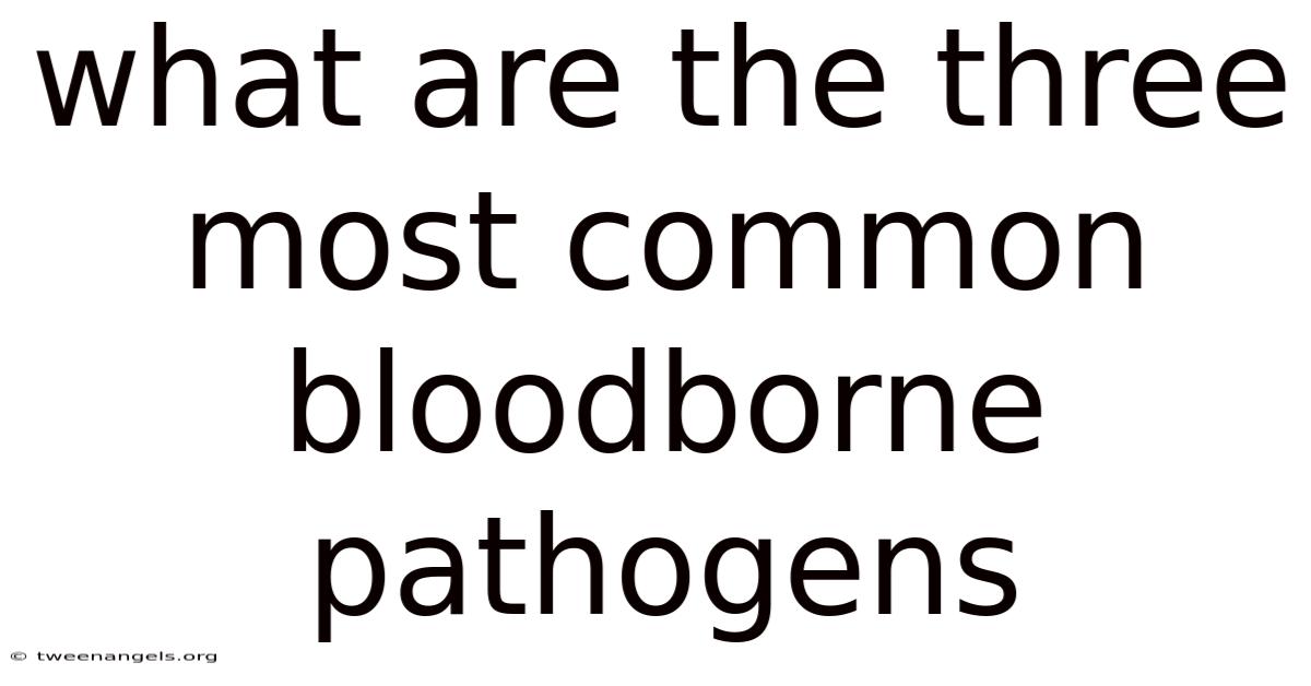 What Are The Three Most Common Bloodborne Pathogens