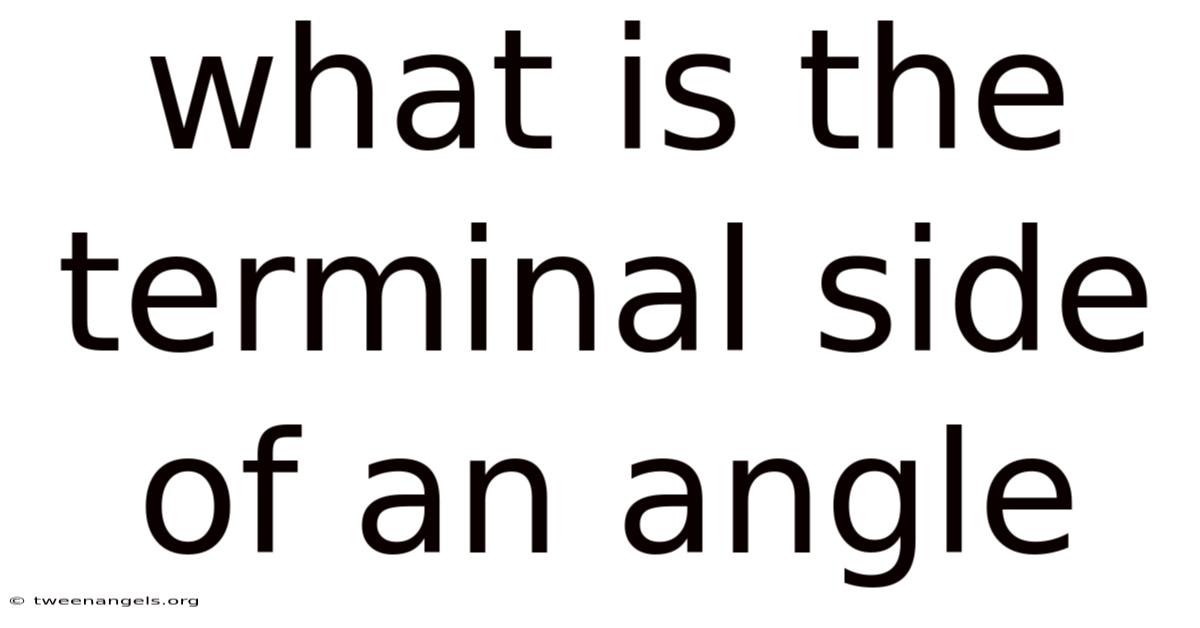 What Is The Terminal Side Of An Angle